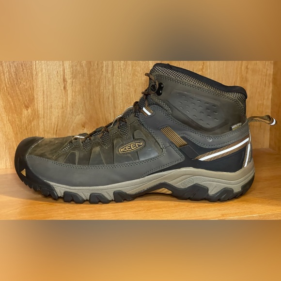 KEEN Targhee iii Men’s Size 16M Leather Mid Hiking Boots Brown/Navy Waterproof - Picture 4 of 11